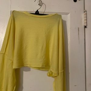 Yellow crop top